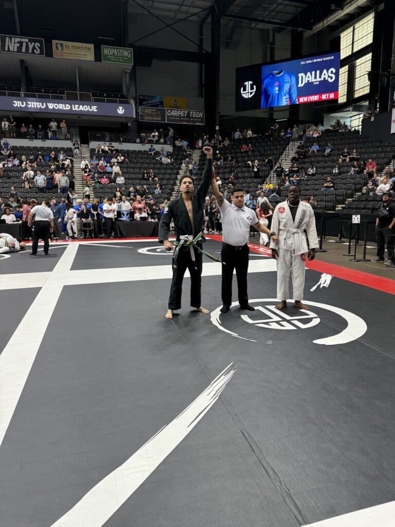 Wolfpack MMA member winnign event match.